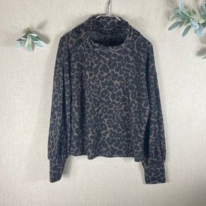 Sanctuary > Cheetah Print Turtleneck Sweater Medium